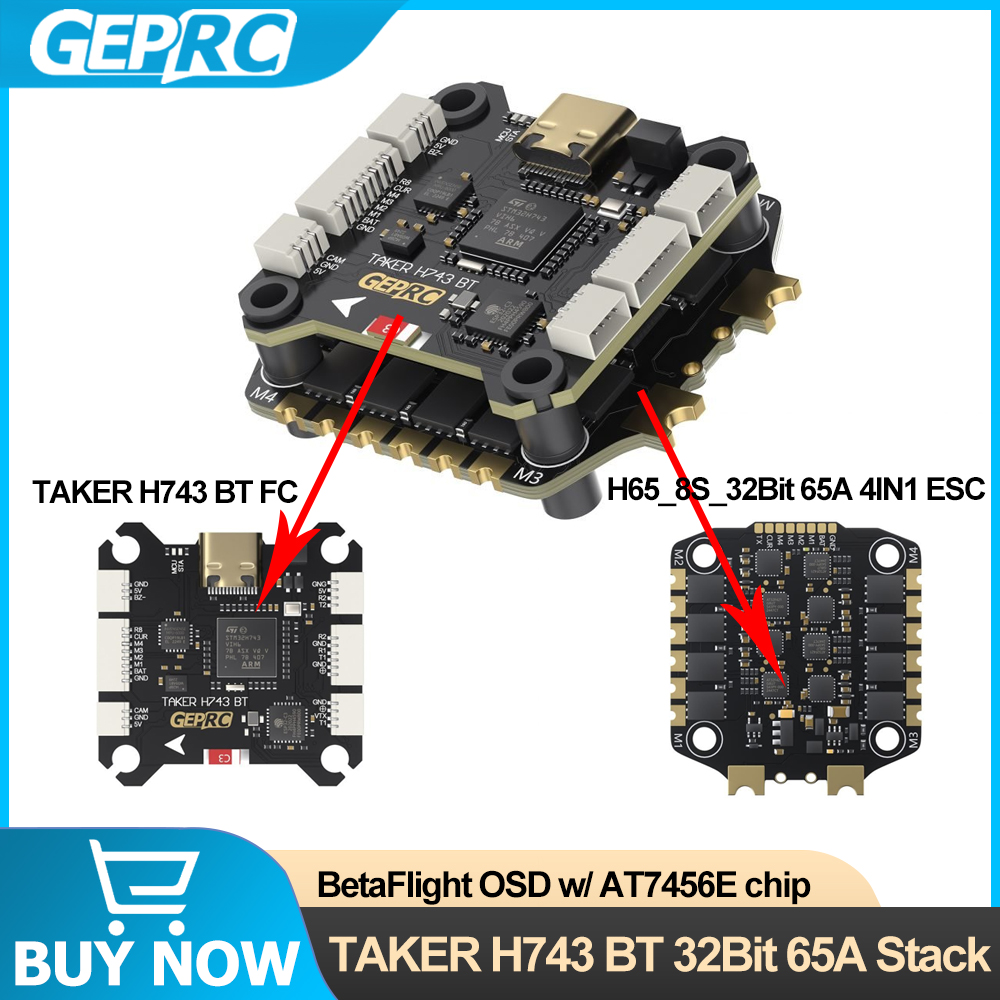 GEPRC TAKER H743 BT 32Bit 65A  - Fpv Drone Esc recensione e prezzo