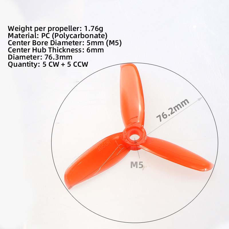 Eliche da 3 Pollici 3050, 5CW  - Fpv Drone Propeller recensione e prezzo